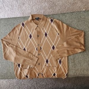 Todd Snyder LS Argyle Full Placket Sweater Polo